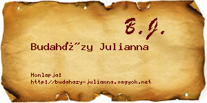 Budaházy Julianna névjegykártya