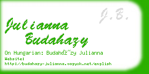 julianna budahazy business card